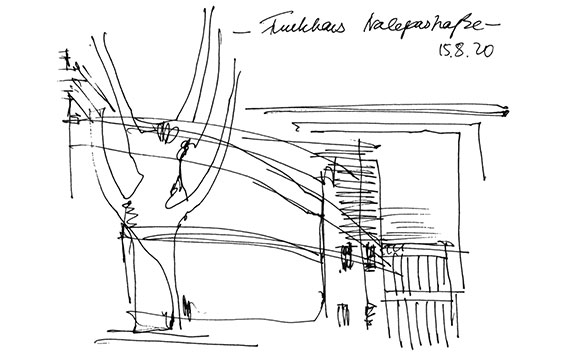 Funkhaus Nalepastraße, Zeichnung, 2020